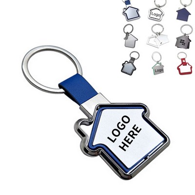 Dual-Tone Home Spinner Keyring