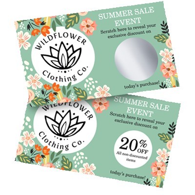 Scratch Off Business Card (3.5" x 2")