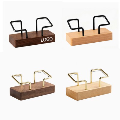 Wood Base Card Stand