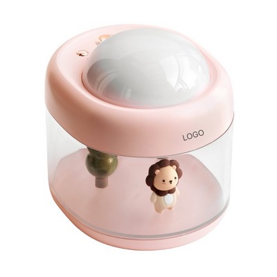 500ml Large Capacity Projection Humidifier Rotating RGB Night Light & USB Aroma Diffuser