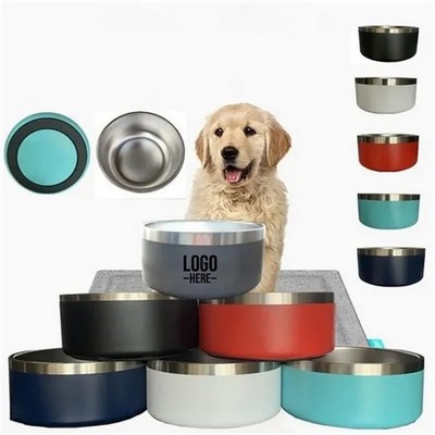 Double Layer Stainless Steel Pet Bowl