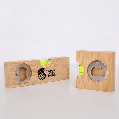 Wood Spirit Level Bottle Opener Tool for Builders