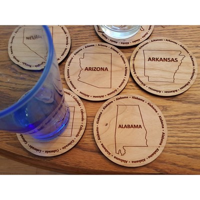 Hardwood State Coasters