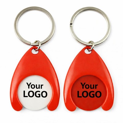Customizable Plastic Token Holder Keychain With Logo