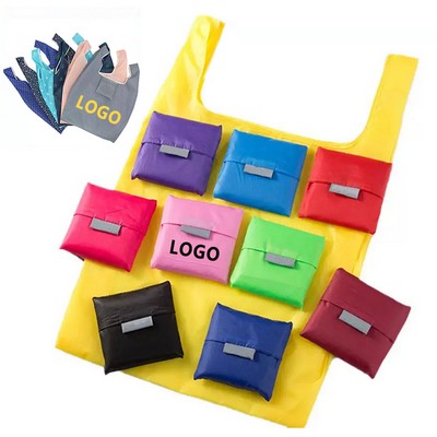 Foldable Reusable Grocery Tote Bag W/ Pouch