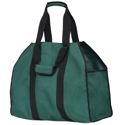 Firewood Bag Heavy Duty 24x12x20 Green