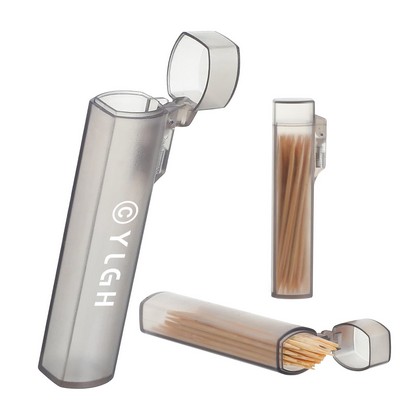Flip-open Lid Toothpick Holder