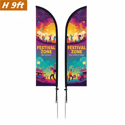 9' Double-Sided Versatile Feather Flag Kit