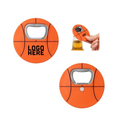 Basketball Round Bottle Opener