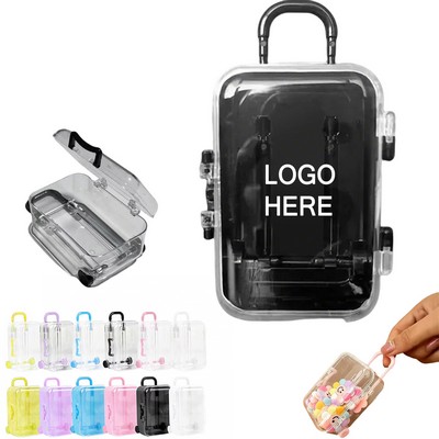 Clear Mini Suitcase Jewelry & Storage Box