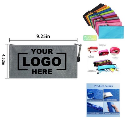 Waterproof Nylon Zippered Pencil Pouch