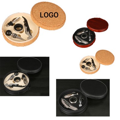 Red Wine Decanter and Corkscrew Set