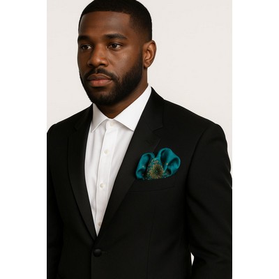 12" x 12" Custom Printed Pocket Square – 100% Polyester Silk Twill - 1 Side Print