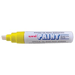 Yellow Uni Paint Windshield Marker