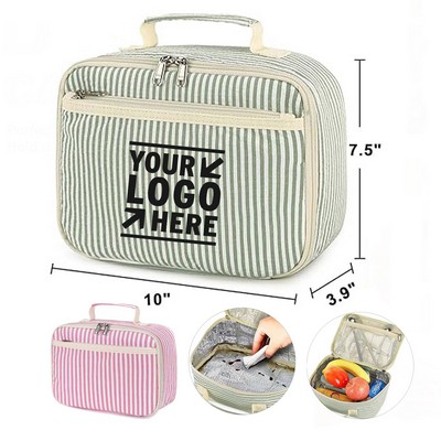 4.5L Oxford Insulated Lunch Bag with Compartments