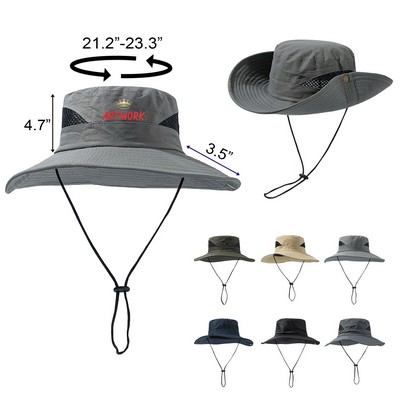 Outdoor Wide Brim Bucket Sun Hat