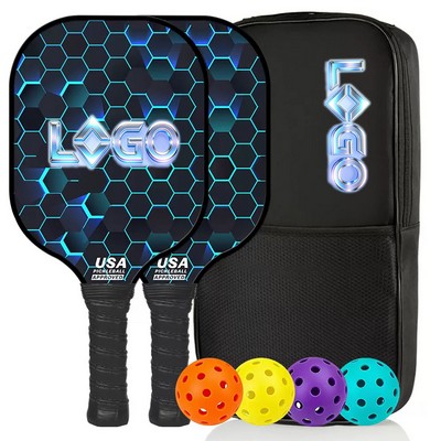 Fiberglass Pickleball Paddles Set With Bag And 4 Balls