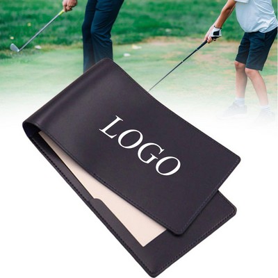 Custom Portable PU Leather Golf Scorebook For Golf Lover