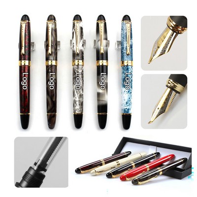 Iridium Nib Fountain Pen Metal Body Medium Point