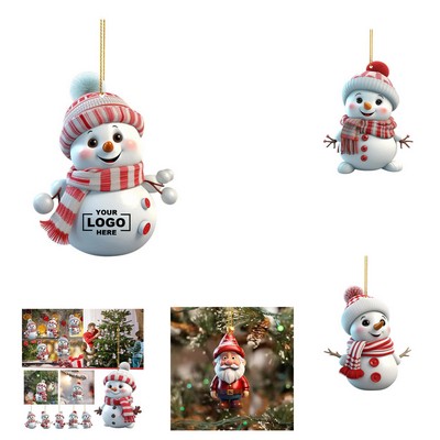 Christmas Snowman Hanging Ornament
