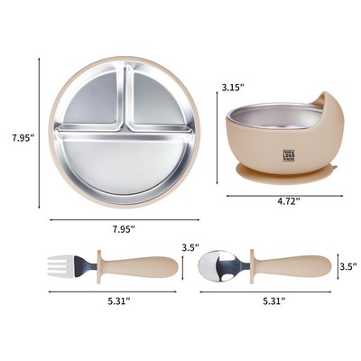 Stainless Steel Baby Plate & Bowl