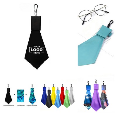 Custom Microfiber Cleaning Cloth with Carabiner Pouch Portable Glasses Lens Wipe
