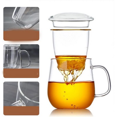 17oz BPA-Free Glass Tea Cup with Infuser