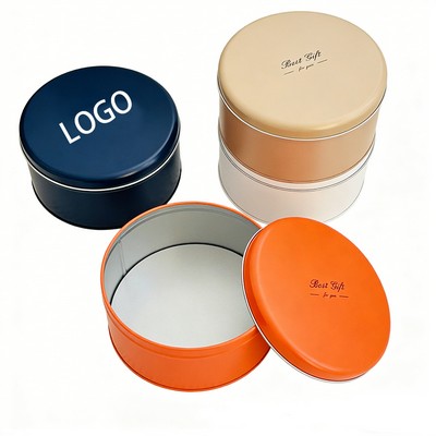 5" Elegant Round Cookies Cakes Packaging Tin Box