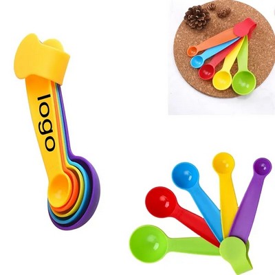 Plastic 5 Pieces Measuring Spoons Set