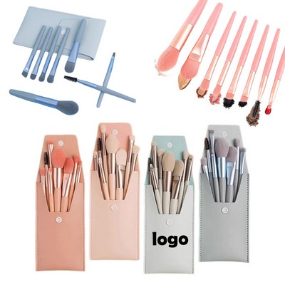 Mini 8-Piece Macaron-Style Soft Brush Set