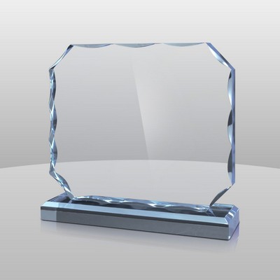 Horizontal Mount Blue Glacial Ice Award II (7"x7"x2")