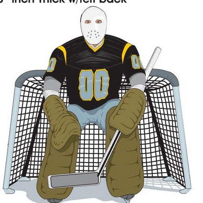 Hockey Goalie Acrylic Coaster w/Felt Back