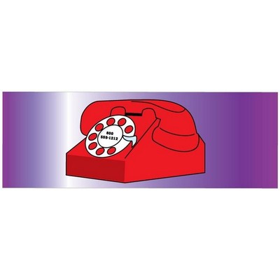Rotary Dial Telephone Panoramic Metal Photo Magnet (1 5/8"x4 5/8")