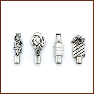 3" Stainless Steel Cocktail Pick W/ 3/4" Topper