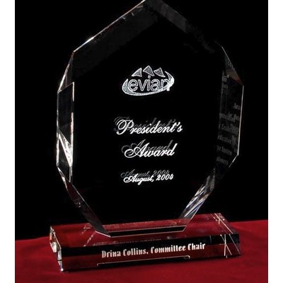 Crystal Flame Plaque w/Custom Etching (9")