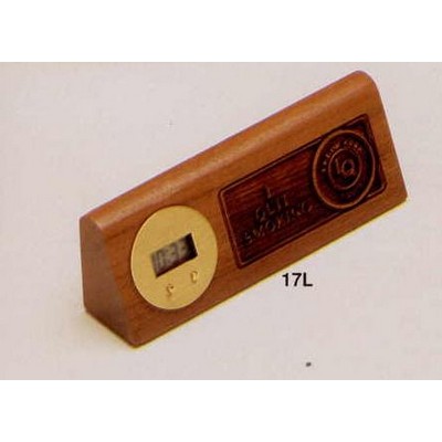 1.7"x5" Walnut Desk Clock (17l)