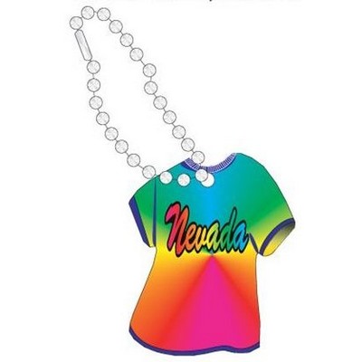 Nevada Promotional Line T-Shirt Key Chain w/ Black Back (4 Square Inch)