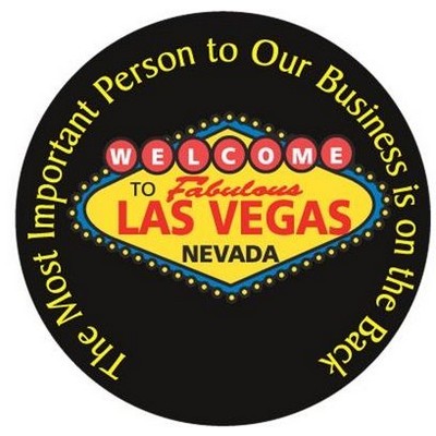 Welcome to Las Vegas Sign Photo Hand Mirror (2½" Diameter)