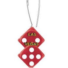 Las Vegas Dice Zipper Pull