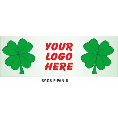 Four Leaf Clover Panoramic Badge w/ Bar Pin (1.625"x4.625")