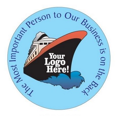 Cruise Ship Photo Hand Mirror (2½" Diameter)