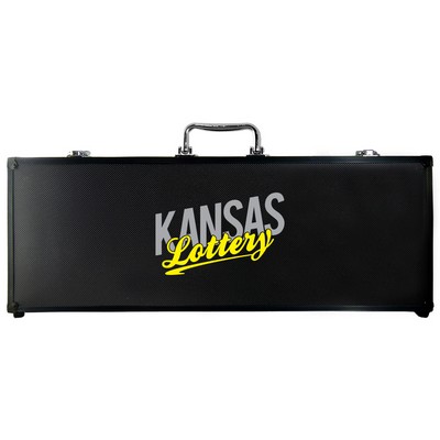 500-Piece Poker Chip Set w/ Black Aluminum Case (Decal Chip Imprint)