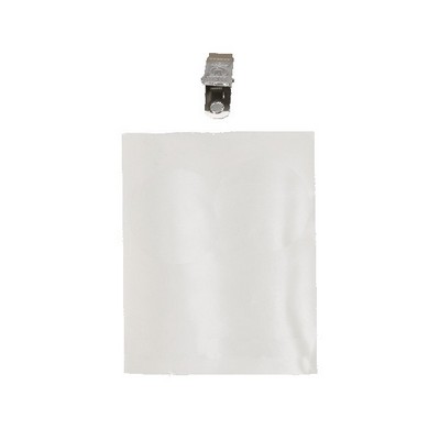 3" x 4" Blank Vertical Vinyl Pouch with Bulldog Clip
