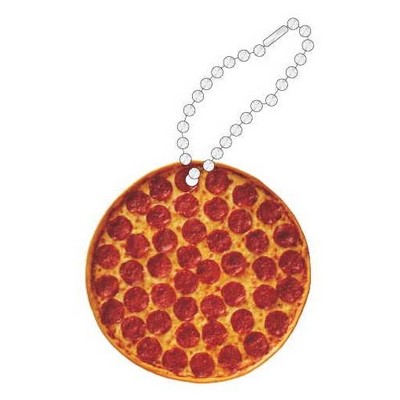Pizza Promotional Key Chain w/ Black Back (8 Square Inch)