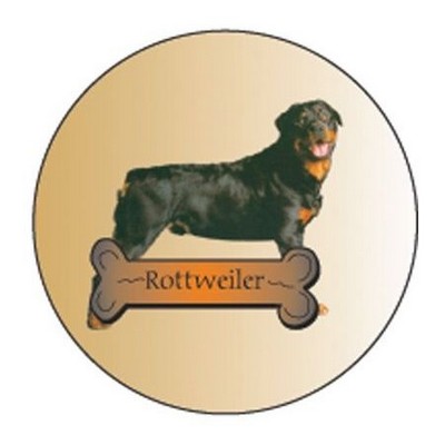 Rottweiler Dog Round Metal Photo Magnet (2 1/2")