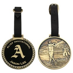 Metal Golf Bag Tag w/1 Side Imprint