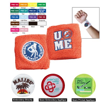 Soft Cotton/Polyester Terry Cloth Sport Wristbands