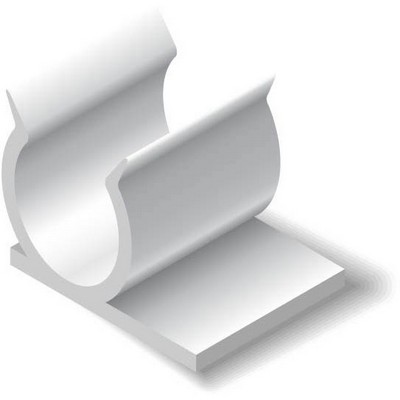 Adhesive White Plastic Pen Clips