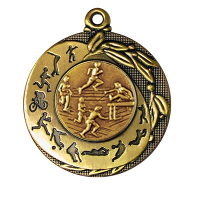 Stock Sport Silhouettes 2" Medal- Track & Field Female