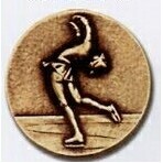 Newport Mint Medal - 2 1/2" (Skating Female)